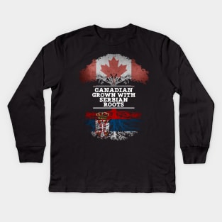 Canadian Grown With Serbian Roots - Gift for Serbian With Roots From Serbia Kids Long Sleeve T-Shirt